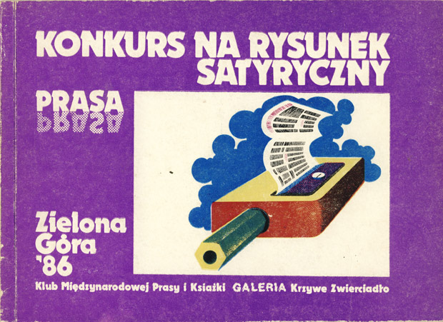 Okładka katalogu pierwszego Konkursu na Rysunek Satyryczny "Prasa" - Zielona Góra 1986
